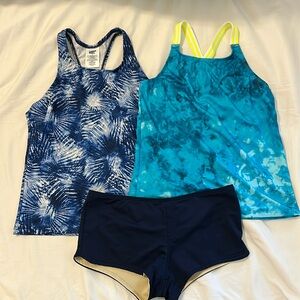 Land’s End tankini tops and swim bottom girls size 8+